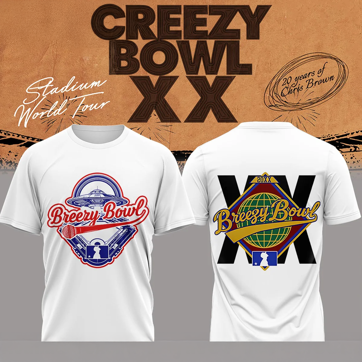 Chris Brown X Breezy Bowl Xx Premium Fan T-Shirt Collection