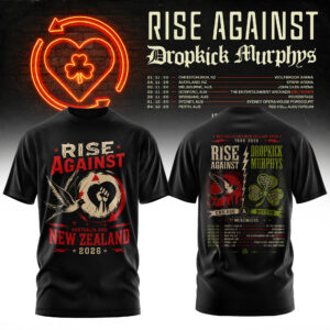 Rise Against X Dropkick Murphys Aunz Tour 2026 Official Graphic T-Shirt