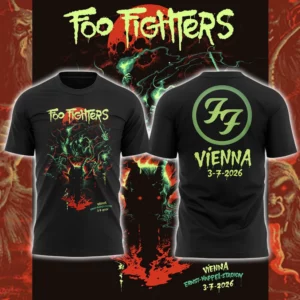 Foo Fighters Take Cover Tour 2026 Vienna Premium Graphic T-Shirt
