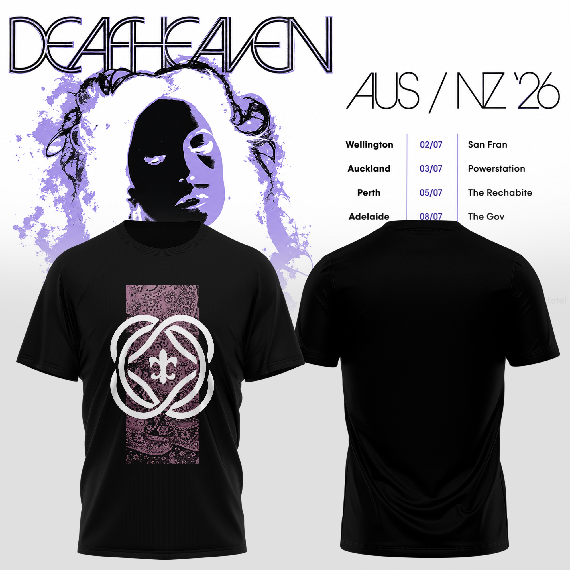 Deafheaven Aus Nz Tour 2026 Premium Merchandise Graphic T-Shirt1