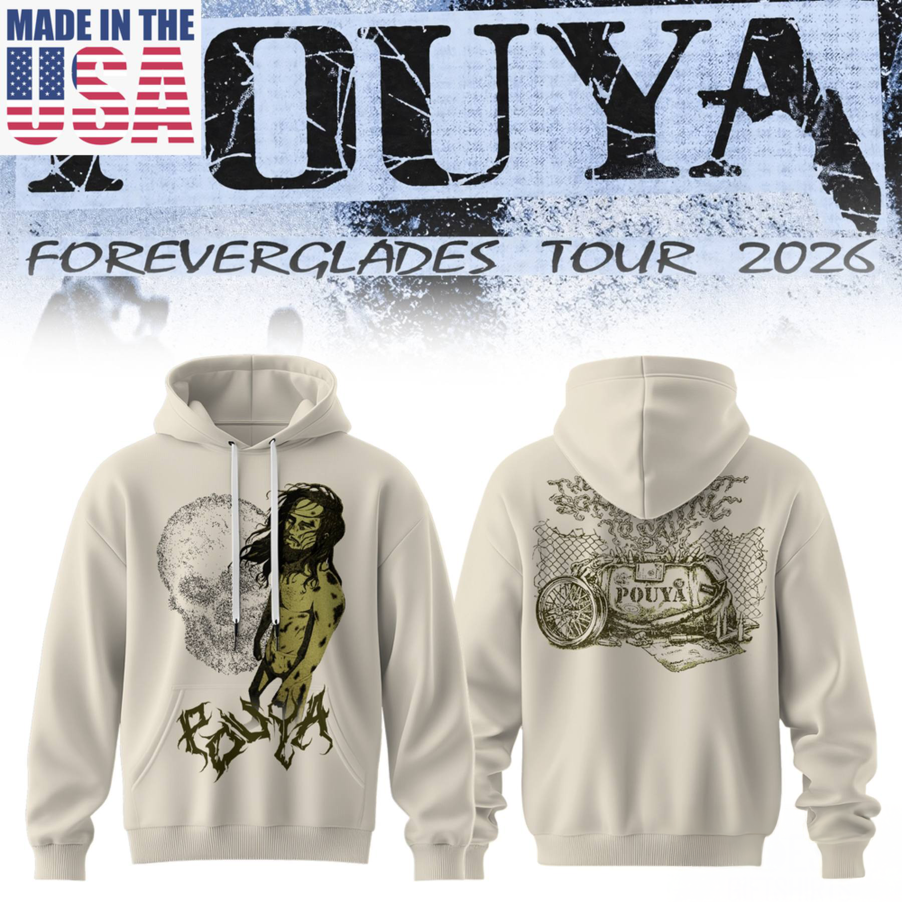 Pouya Foreverglades Tour 2026 Collector Hoodie Music Fan Collection
