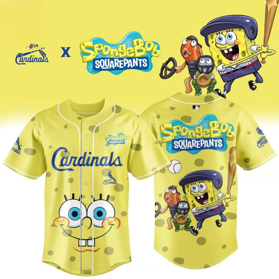 St Louis Cardinals Spongebob Squarepants 2026 Night Game Baseball Jersey