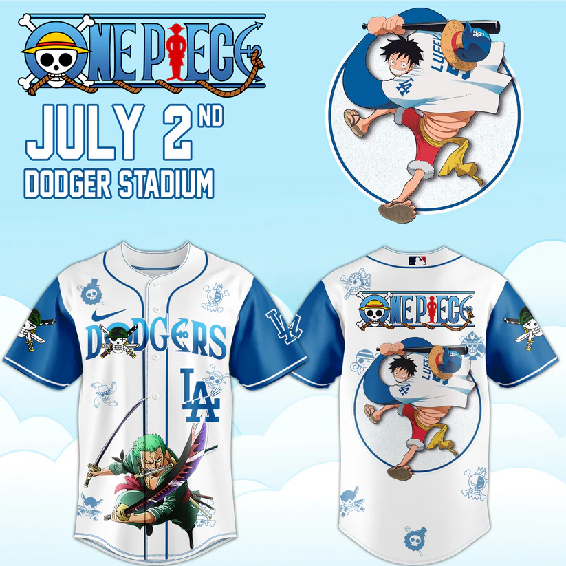 Los Angeles Dodgers One Piece Night 2026 Signature Baseball Jersey Fan Edition