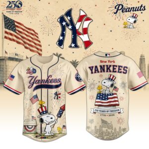 New York Yankees Peanuts Usa 250Th Anniversary 2026 Collector Baseball Jersey