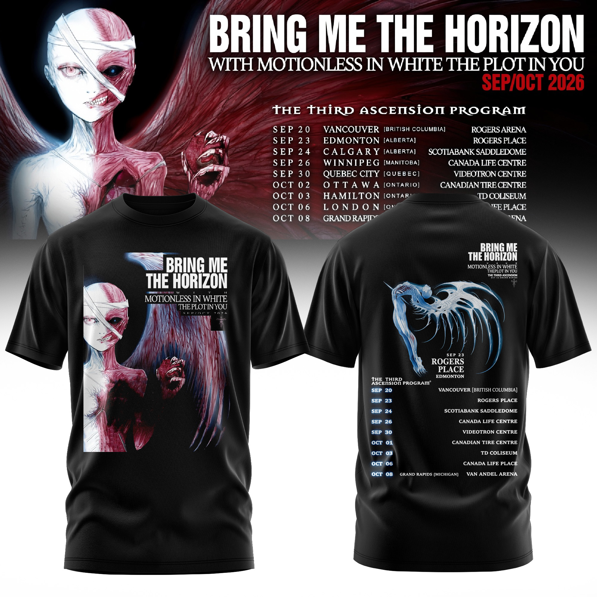 Post Human Nex Gen Third Ascension Program Tour 2026 Limited Graphic T-Shirt