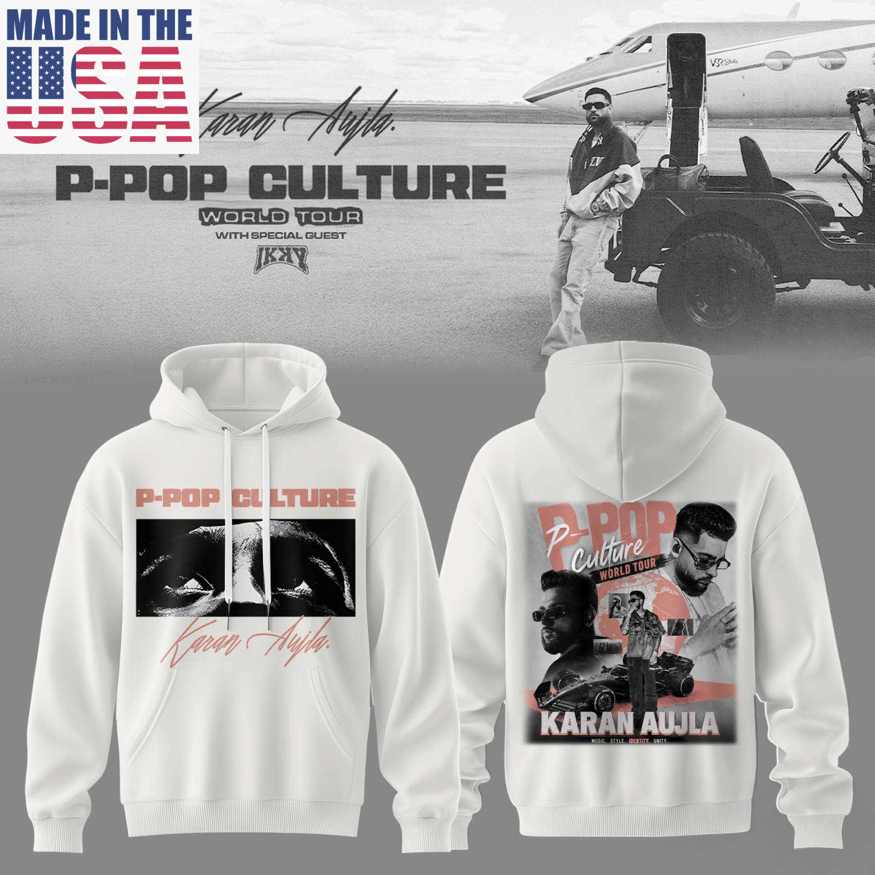 Ppop Culture Signature White Hoodie Official Premium Fan Apparel