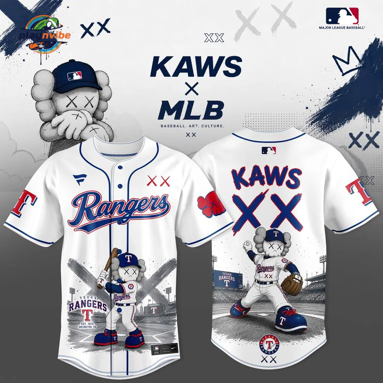 Texas Rangers X Kaws 2026 Limited Baseball Jersey Fan Collection