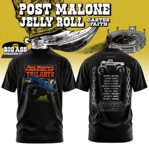 Post Malone The Big Ass Stadium World Tour Official Merchandise Shirt
