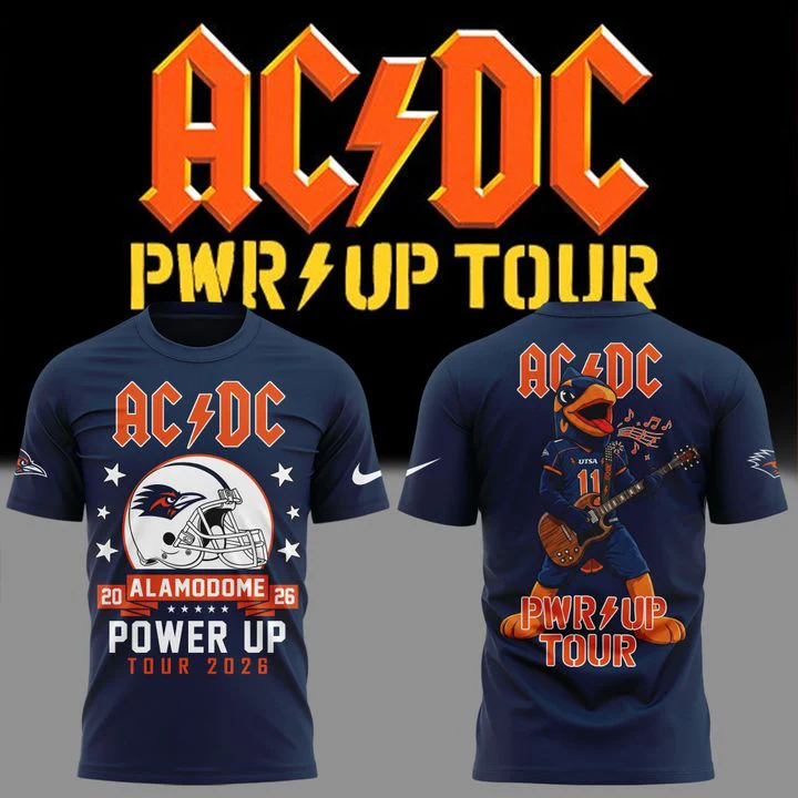 Ac Dc X Utsa Roadrunners Football Power Up Tour 2026 Fan T-Shirt