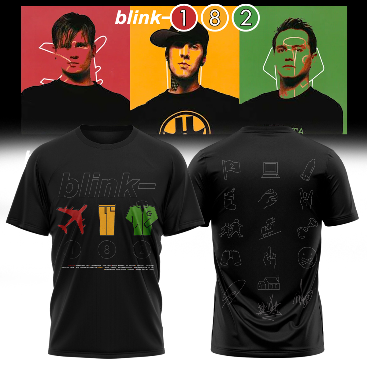 Blink 182 Take Off Your Pants And Jacket Official Merchandise Graphic T-Shirt