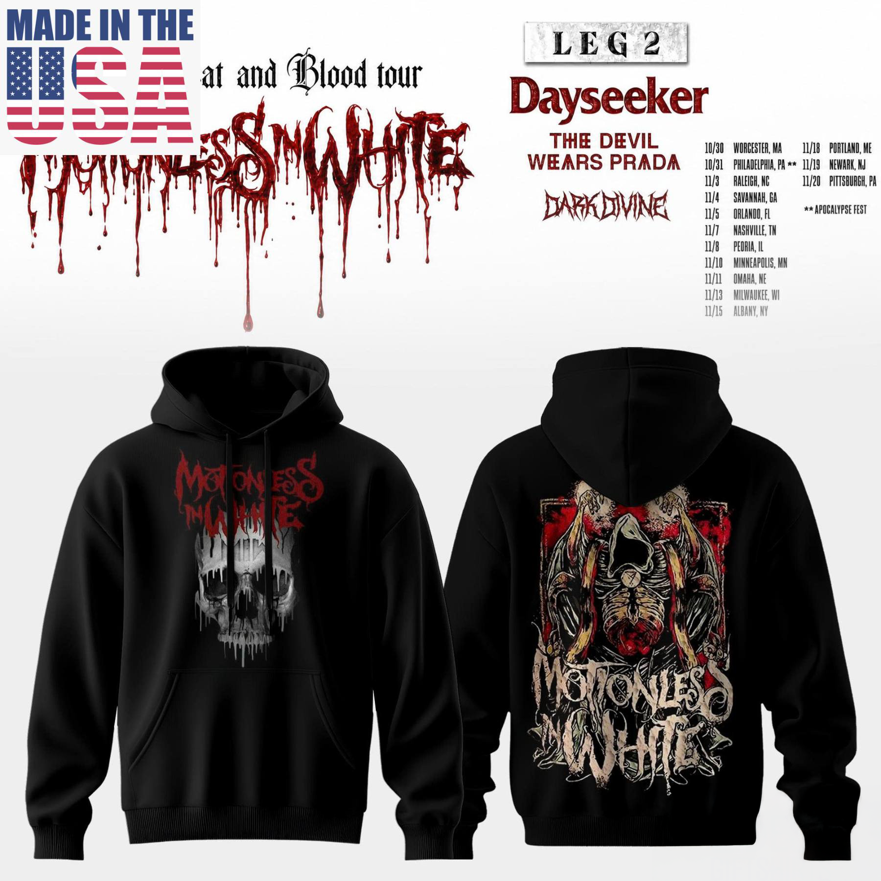 Sweat And Blood Tour 2026 Collector Concert Hoodie Fan Merchandise