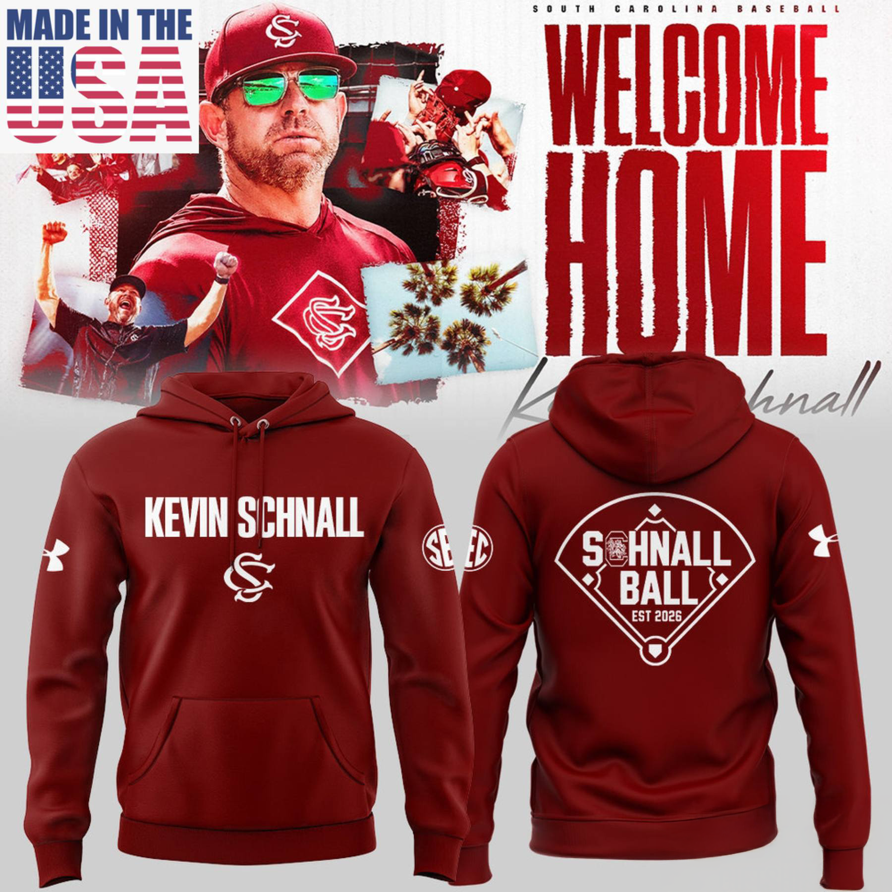 South Carolina Gamecocks Welcome Home Coach Kevin Schnall Fan Hoodie Edition
