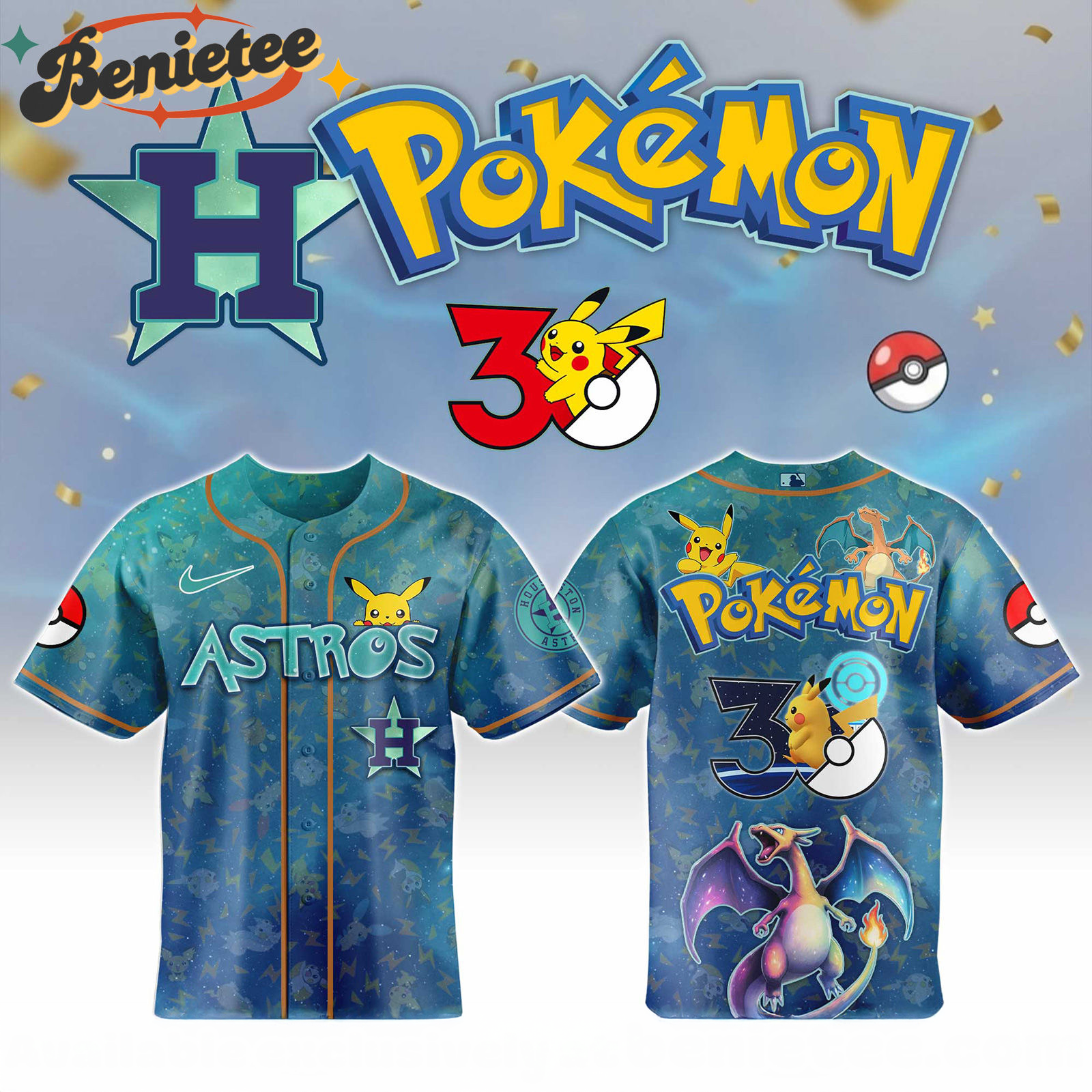 All Mlb Teams X Pokemon Day Limited Edition Astros Jersey