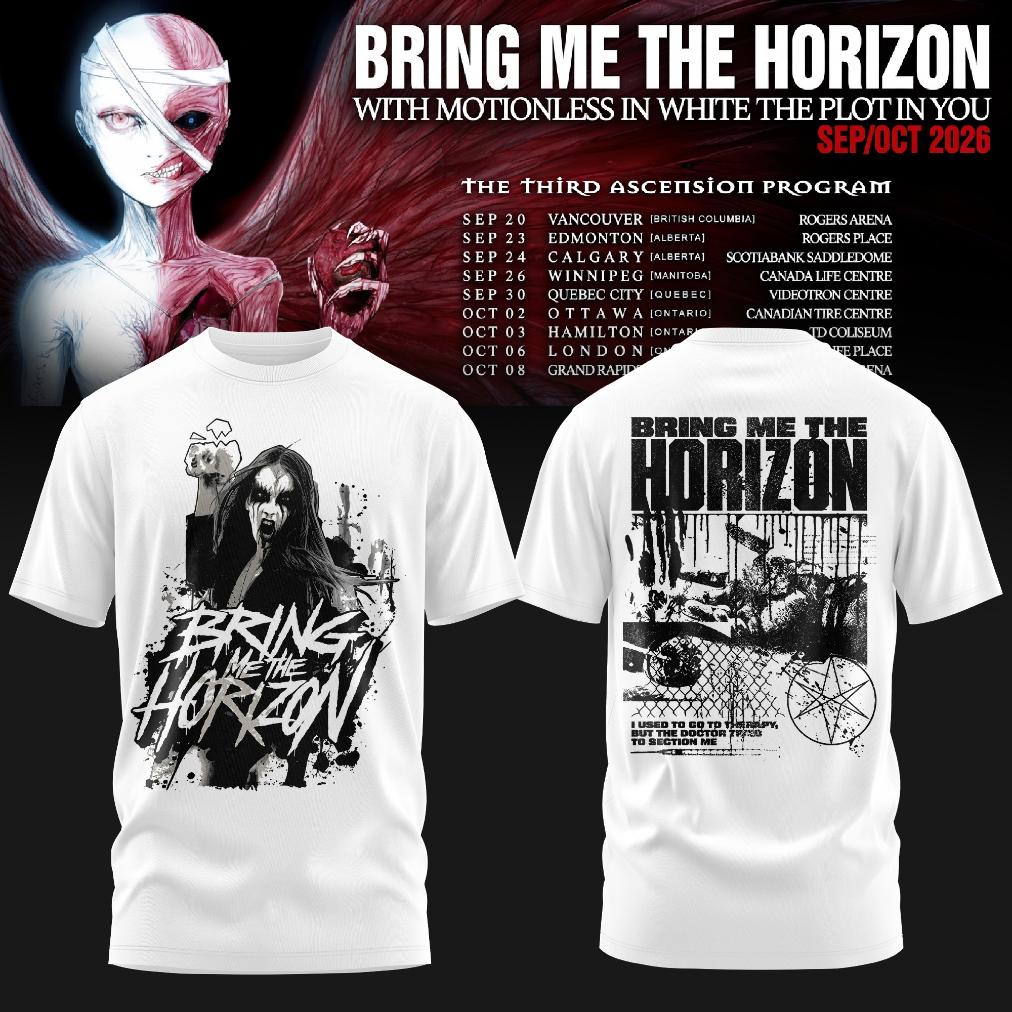 Post Human Nex Gen Third Ascension Program Tour 2026 Official Tour T-Shirt