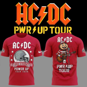 Acdc X Ohio State Buckeyes Football Mascot Power Up Tour 2026 T-Shirt Fan Edition