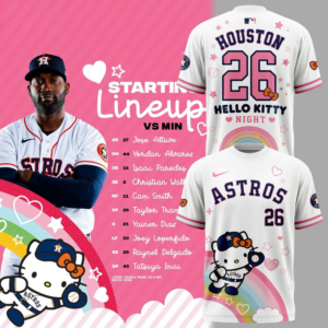 Houston Astros Hello Kitty Night 2026 Premium Fan Graphic T-Shirt