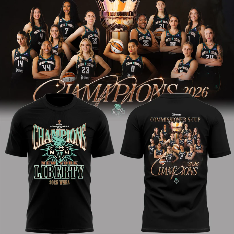 New York Liberty 2026 Commissioners Cup Champions Official Locker Room Shirt