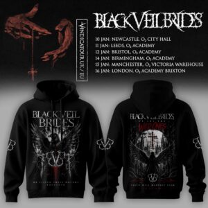Black Veil Brides Uk Tour 2026 Limited Hoodie Gifts For Fans