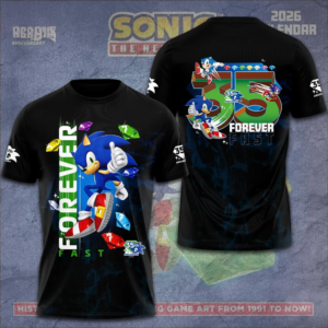 Sonic The Hedgehog 35Th Anniversary Forever Fast Exclusive Fan Collection Shirt