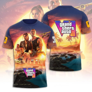 Grand Theft Auto Vi 2026 Limited Gaming Graphic T-Shirt Ultimate Fan Edition