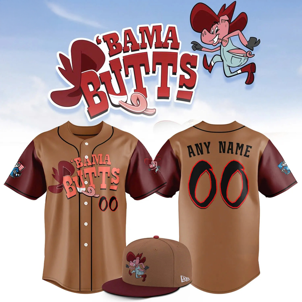 Rocket City Trash Pandas Bama Butts Limited Baseball Jersey
