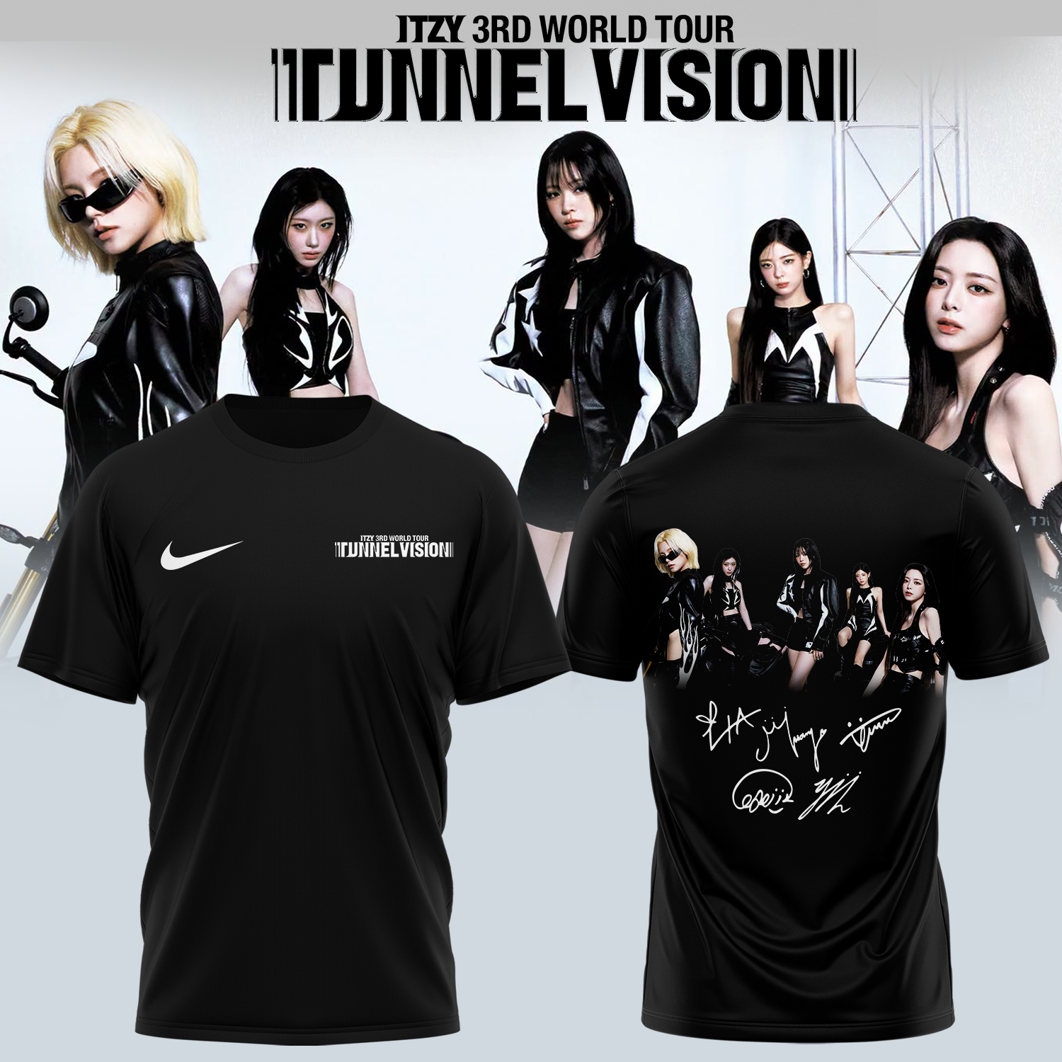 Itzy Tunnel Vision World Tour 2026 Kpop Fan T-Shirt
