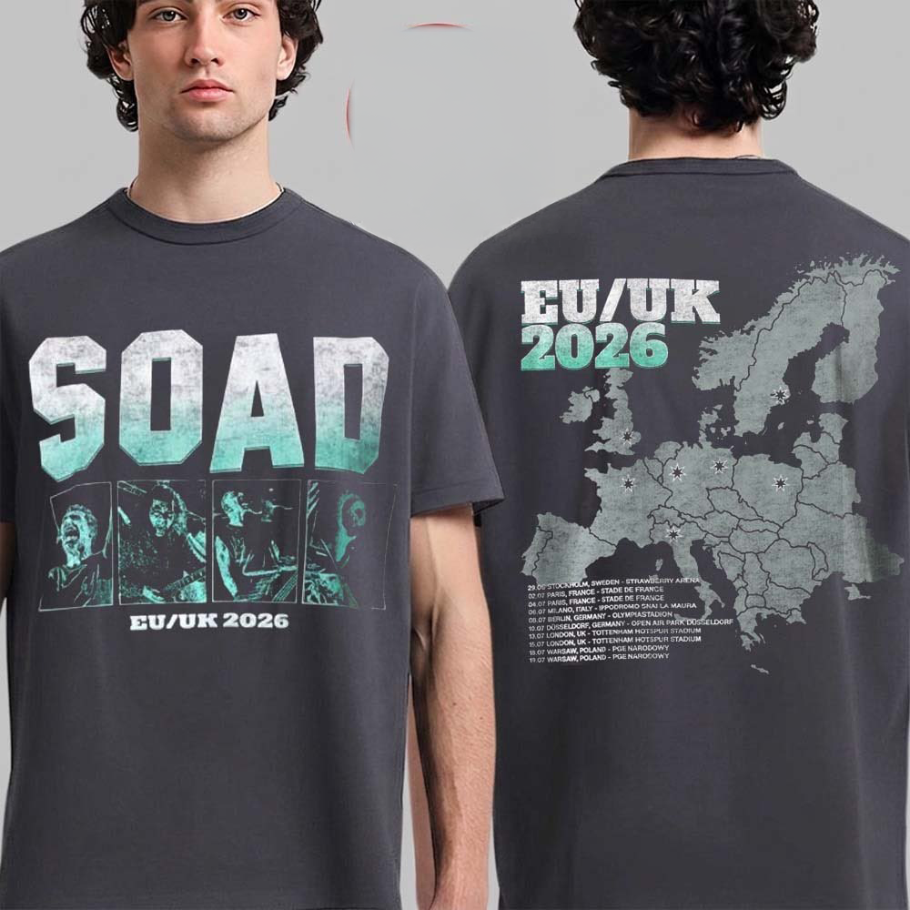 System Of A Down Eu Uk Tour 2026 Premium Rock Band Fan T-Shirt