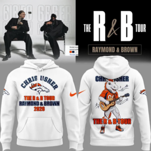 Usher Raymond & Chris Brown X Cleveland Browns The R&B Tour 2026 White Hoodie Edition
