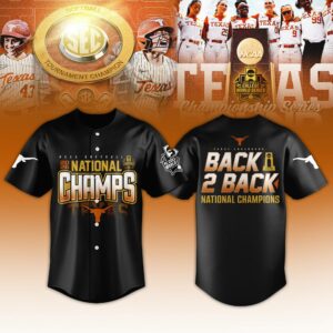 Texas Longhorns Softball 2026 Wcws Champions Collector Jersey
