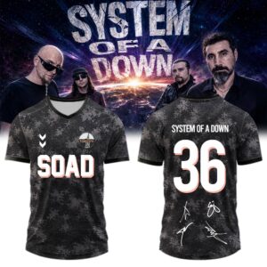 System Of A Down Europe Uk Stadium Tour 2026 Signature Limited Edition Baseball Jersey