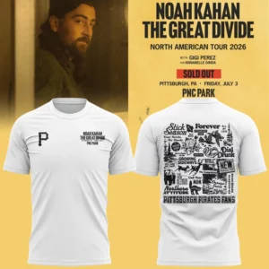 Pittsburgh Pirates X Noah Kahan 2026 White Graphic T-Shirt Fan Collection