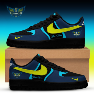 Dallas Wings Back To Black Custom Air Force Sneakers Gift For Fans