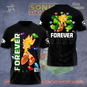 Sonic The Hedgehog 35Th Anniversary Forever Fast Premium Collector Shirt
