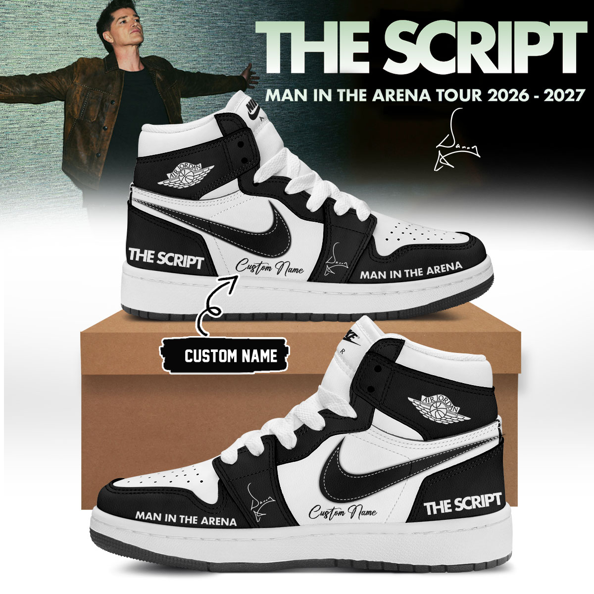 The Script Man In The Arena Tour Twenty Twenty Six Twenty Seven Premium Sneakers