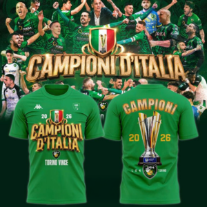 L84 Futsal Campioni D Italia Torino 2026 Green Champions Commemorative Shirt
