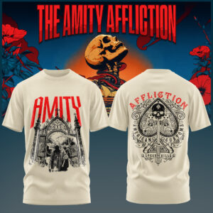 The Amity Affliction Gothic Cathedral T-Shirt Alternative Metal Band Pullover T-Shirt Concert Merch Fan Gift