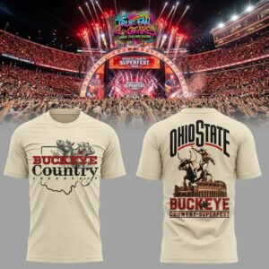 Ohio State Buckeye Country Superfest 2026 Vintage Concert T-Shirt Country Music Fan Gift