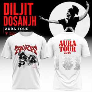 Diljit Dosanjh Aura World Tour 2026 Official Concert Graphic T-Shirt