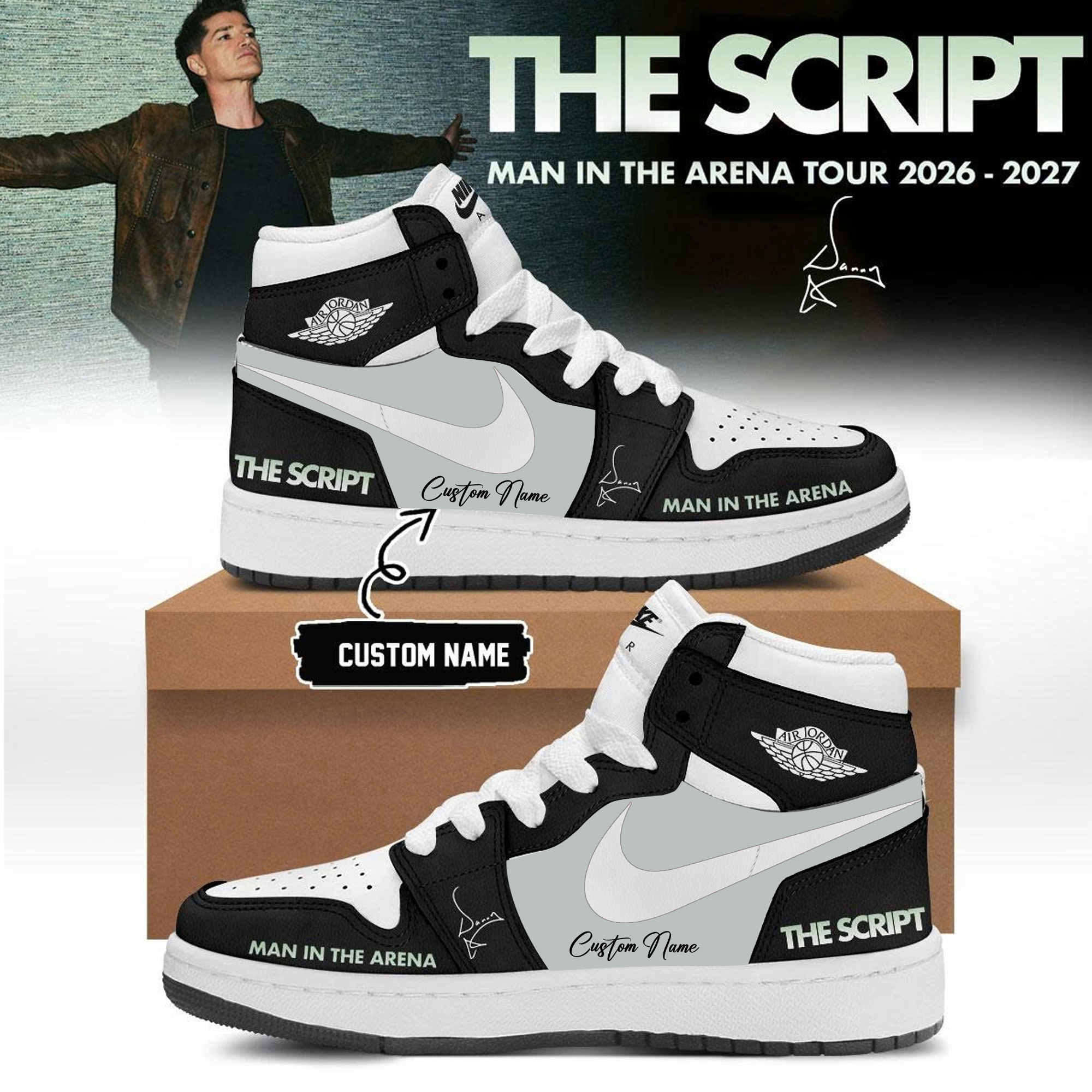 The Script Man In The Arena Tour 2026 2027 Exclusive Fan Signature Sneakers Collection
