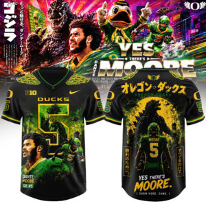 Oregon Ducks X Godzilla Yes Theres Moore Limited Baseball Jersey Collection