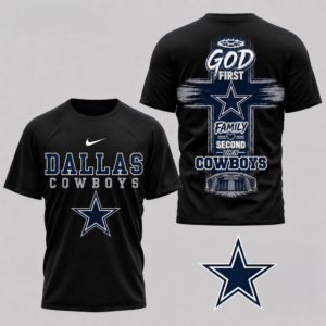 Dallas Cowboys Nfl Faith Family Team Pride 3D Graphic Shirt Football Fan Collection Christian Game Day Gift