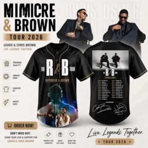 Usher Raymond & Chris Brown The R&B Tour 2026 Limited Baseball Jersey Collection