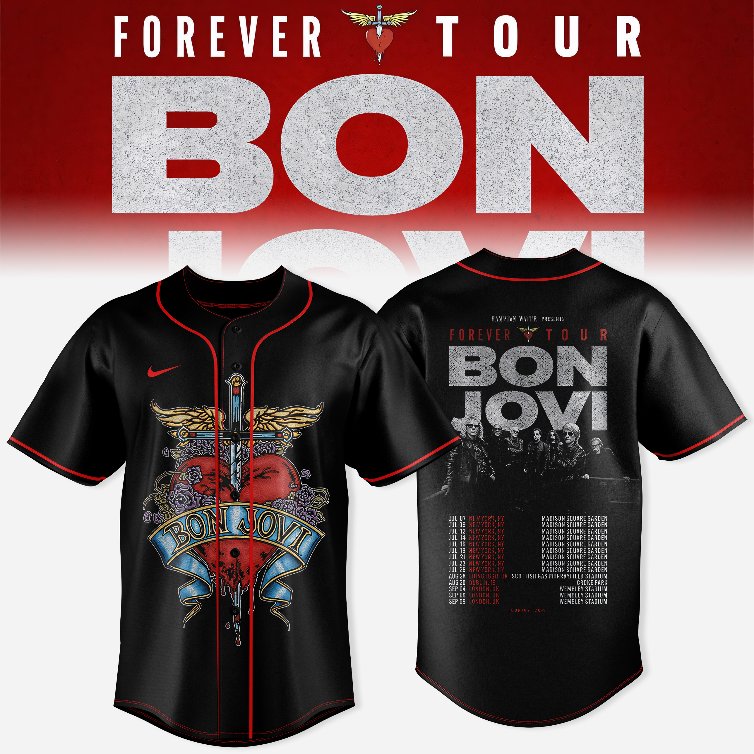 Bon Jovi Forever Tour Official Fan Jersey Edition