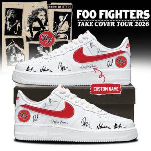 Foo Fighters Take Cover Tour 2026 Limited White Air Force 1 Fan Edition