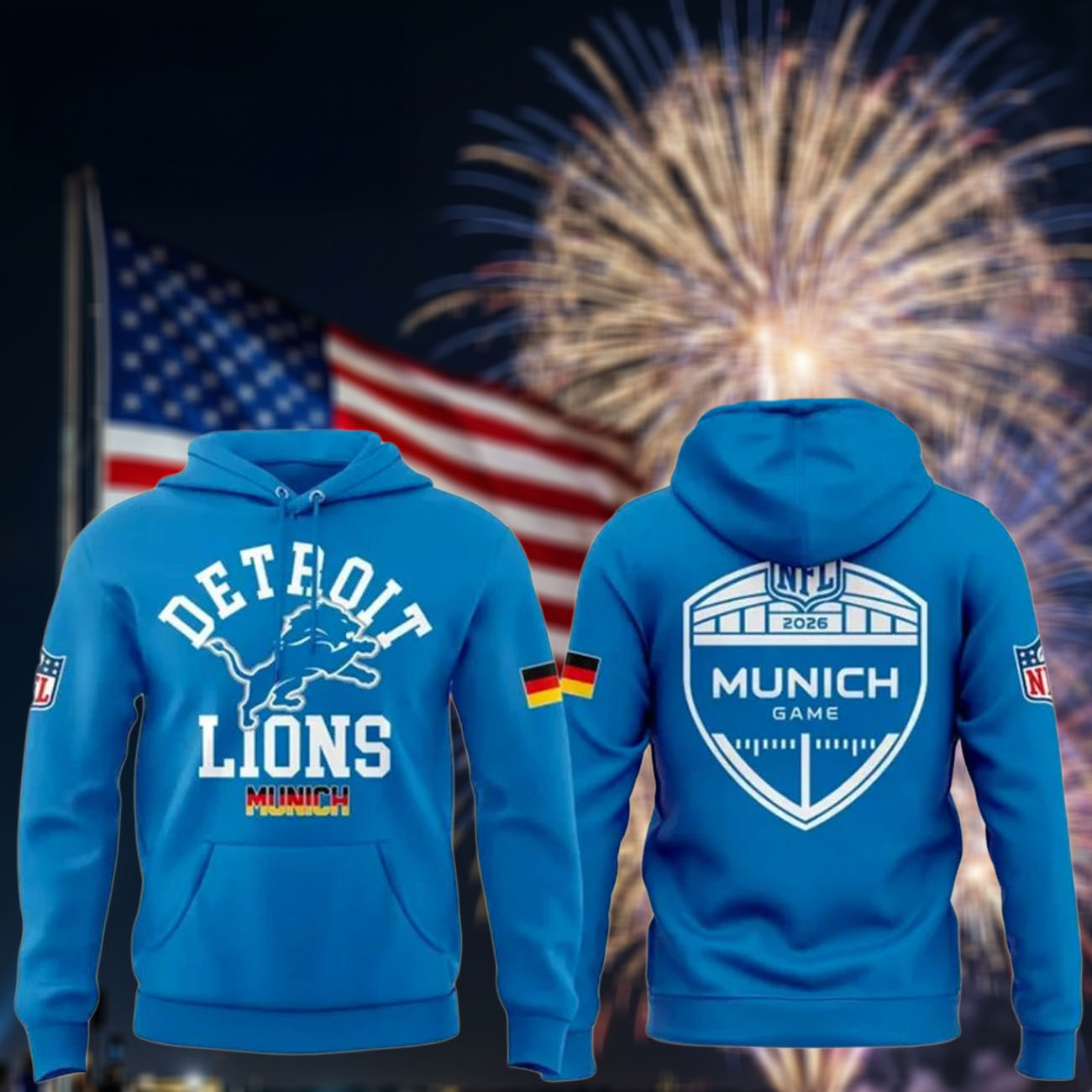 Detroit Lions Nfl Munich Game 2026 Edition Hoodie