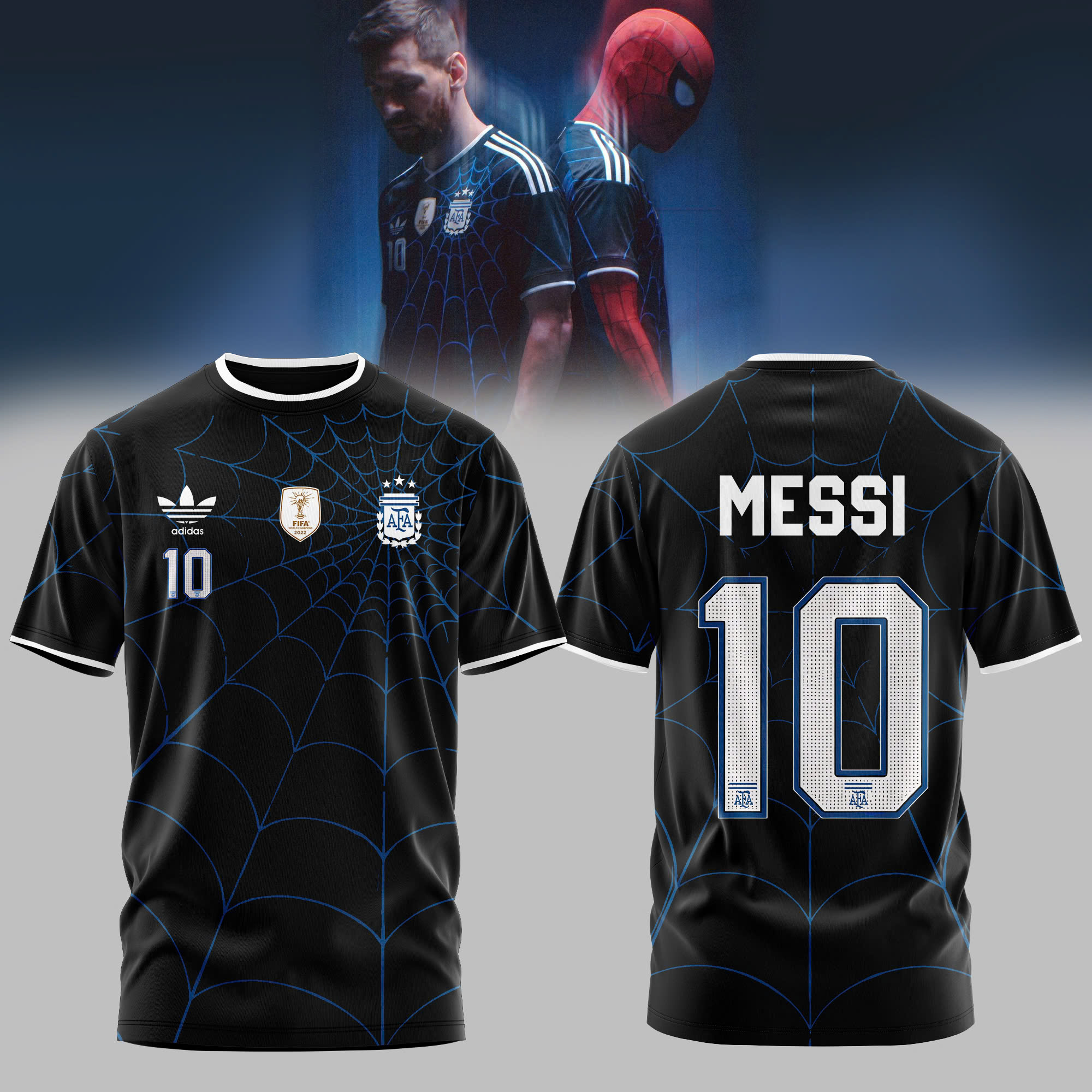 Messi X Spider Man Premium Fan T-Shirt Gifts For Fans