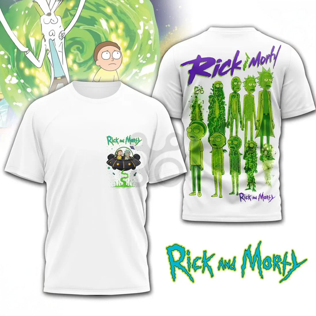 Rick And Morty Scifi Adventure Graphic T-Shirt