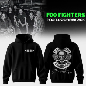 Foo Fighters Take Cover Tour 2026 Signature Black Hoodie Premium Collection