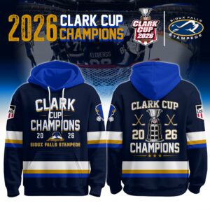 Sioux Falls Stampede 2026 Clark Cup Champions Limited Hoodie
