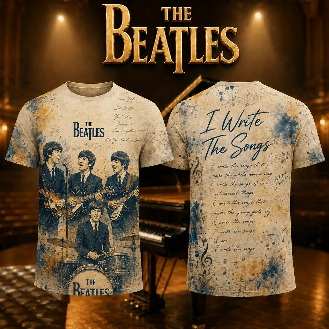 The Beatles Vintage Rock Band T-Shirt